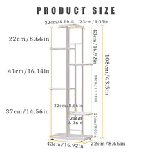 ZOCWJK Plant Stand 6 Tier Iron Art Plant Stand 7 indivual Unit Shelving Flower Pot Storage Rack for Balcony Garden Indoor,