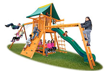 Best in Backyards Ultimate Cedar Wood Swing Set Jungle Gym with Clubhouse and Accessories