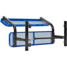 Global Industrial 4'L Heavy Duty Expanded Metal Mesh Bench with Backrest