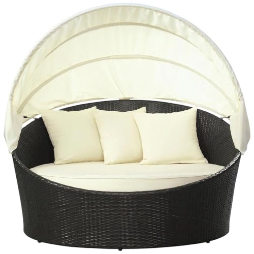Outdoor Escape Gray Outdoor Patio Daybed, Adjustable Backrest, Durable Frame, Comfortable Seating, Stylish Outdoor Living Accessory