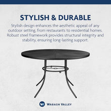 Wabash Valley Highland 48" Round Steel Mesh Patio Table