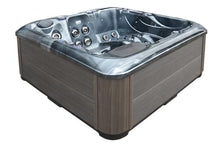 Luxuria Spas Sensation 4-Person 73-Jet Hot Tub with Double Lounge and Touch Screen Silver Marble/Grey