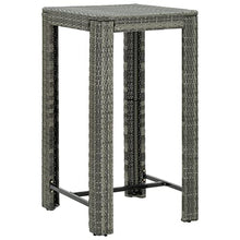 WEHUOSIF 5 Piece Patio Bar Set with Cushions,Outdoor Dining Chairs,Bistro Set,Patio Furniture Set,High Foot Bar,Porch Furniture,Outdoor Seating,for Bistro,Bar,Garden,Backyard, Poly Rattan Gray