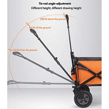 MNSSRN Foldable Metal Trolley Cart, Portable Shopping Cart, Large Flux Supermarket Picnic, Outdoor Fishing with A Roof, Stable Four-Wheel Trailer,G