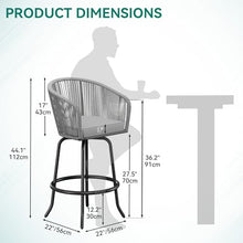 YITAHOME Patio Bar Stools Set of 4