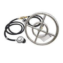 Rsmmpqa Propane Burner Kit Control Sytem Regulator Control Valve for Outdoor Fire Pit Fireplace with 12" Double Ring Burner Set
