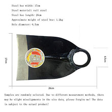 GAORUIFENG Garden Digging Hoe Handle Hoe for Small Pickaxe Hoe with Handle Pick Axe for Garden Hoe Head (5 Pieces) Metallic 11.523cm (Metallic B 17 * 26cm)