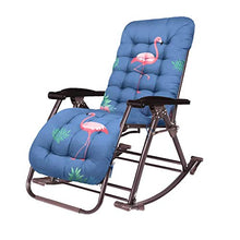 Zero Gravity Lounge Chair, Sun Rocking Patio Deck Chair, Reclining Garden Chair - Portable Reclining Chair with Folding Cushion and Comfortable Cotton Pad for Outdoor Use - Supports 440 lbs (C) (B)