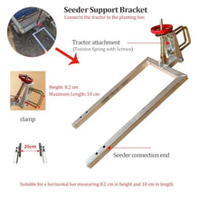 Labasuan Tractor Seed Planter, 3-Point Hitch Mounted Grain Drill with 8 Seed Plates, Adjustable Row Spacing& Depth Control, for Soybean, Corn, Peanut, Cotton, Wheat, Sorghum