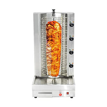 KnoRRs Electric Turkey Rotisserie Machine, 360° Rotating Vertical Rotisserie Gyro Grill Stainless Steel Oven Fully Automatic Rotary Commercial Kebab Broiler Barbecue Countertop Chicken (One contro
