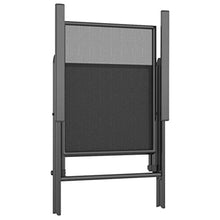 Heofavd 9-Piece Garden Dining Set Anthracite Powder-Coated Steel Outdoor Patio Furniture 78.7x39.4 Table 8 Foldable Chairs Adjustable Armrests Modern Bistro Backyard Balcony Deck
