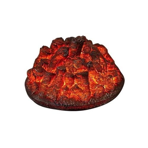 Decorative Fireplace Fireplace with Simulated Charcoal Flame Design, Round Stove Decoration(Small)