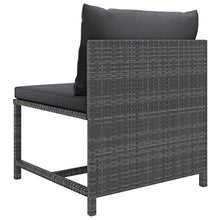 fsahslih 8 Piece Patio Lounge Set Poly Rattan Outdoor Furniture Gray