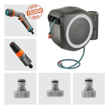 Gardena Wall Hose Box Rollup L 30 m: Flexible Irrigation for Large Gardens, White, Plastic, Hose Box, Garden Hoses, Accessories, with ecoPulse Nozzle