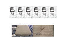 Patio Land Nassau Outdoor Patio Swivel Barstools 26" High Cast Aluminum Dark Bronze