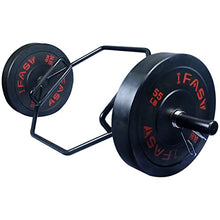 Napfox Olympic Hex Bar Trap Bar Deadlift Bar with 55LB Bumper Plates Black