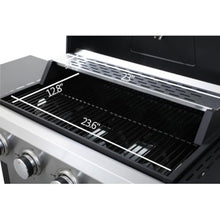 Propane Gas BBQ Grill, Foldable Side Table,with Wire Enamel Cooking Grids,for Patio Garden Outdoor Barbecue