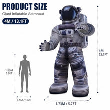 13 ft Giant Inflatable Astronaut with LED Lights, Standing or Hanging Spaceman Blow Up Decoration for Outer Space Themed Parties, Events Decor, Stage Props, Outdoor Display