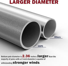 IIOPE 30FT Heavy Duty Flag Pole for Outside House, Real 10 Gauge Aluminum