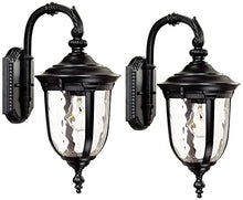 Bellagio 16 1/2" Black Vintage Outdoor Light Fixtures Set of 2