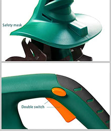 JJCC Cordless Rotavator, Electric Garden Tiller with 1300Mah Rechargeable Battery, Aluminum & Manganese Steel Blade, Portable Cultivator for Garden, Vegetable Plots