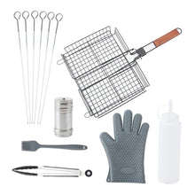 Stainless Steel Barbecue Tool Set Outdoor Clip Brush Fork Shovel BBQ Combination