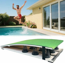 BTOIASYHF Diving Board for Pool, Gymnastics Springboard for Adults, Dual-Use Jump Training Platform with 9 Upgraded Springs, Slip-Resistant Surface, Heavy-Duty Hardwood Frame