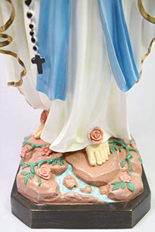 Vittoria Collection 32 Inch Our Lady of Lourdes Statue Sculpture Figurine Made in Italy Indoor Outdoor Garden