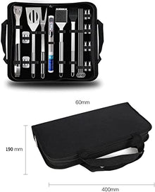 XIXIDIAN 20pcs BBQ Tools Gift Set for Men Dad, Stainless Steel Grill Set with Thermometer, Grilling Accessories Kit in Portable Carrying Bag for Camping