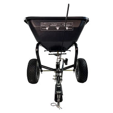 Brinly BS26BH-A Tow Behind Broadcast Spreader with Universal Hitch, 125 lb. - Flat Black