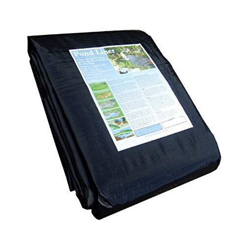 Water Garden Fish Pond Liner 49' 2" x 32' 8" (15m x 10m) Flexiliner LDPE, Easy Cutting, Flexible Backyard Liners for Fish Ponds, Water Features, Fountains, Waterfall Lining, Great Value & Durable
