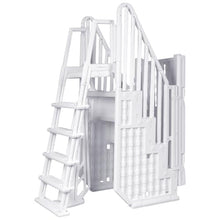 Aqua Select Everest Entry Step System | Above Ground Pool Step | 350 Lb Capacity | White Steps