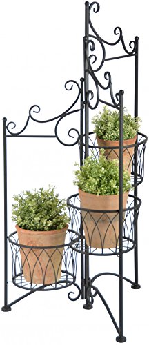 Esschert Design BPH97 Folding Triple Pot Plant Stand