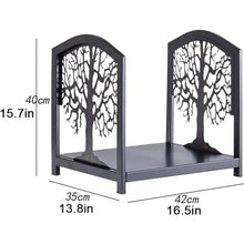 WXPWAMZ Hollow Design Firewood Rack, 304 Stainless Steel Log Rack, Outdoor Wood Rack for Firewood/Log/Lumber/Kindling
