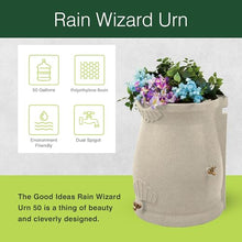 Good Ideas Rain Wizard Urn Shaped Water Collection Barrel 50 Gallon, 4 Pack