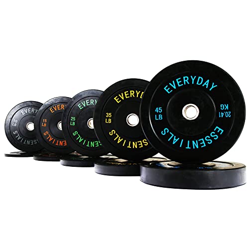 BalanceFrom Olympic Bumper Weight Plate Set Black