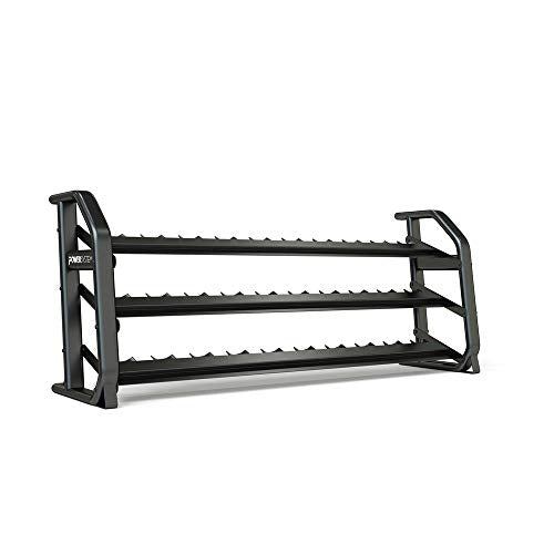 Power Systems Denali ProStyle Dumbbell Rack with Built-in Saddles - Reinforced Steel - Black Powder Coated