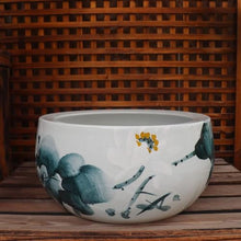 FAFACAI Flower pots Vintage Blue Planter Plant Pot Flower Pot Blue and White Planter for Indoor Water Plants Hand Painted Classical Flower Pot Chinese Culture-A||28 * 20cm
