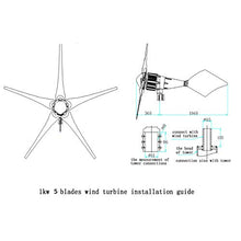 AUECOOR 1800 Watts Solar Wind Power Kit for 48V Battery Charging: 8pcs 100W ETFE Flexible Solar Panel & 1000W Wind Turbine & Accessories