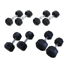 Ader Rubber Dumbbell Set 2-65Lbs (Total 540 Lbs) 11 Pairs with Rack & Mat White