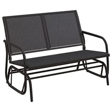 Xinxinxiang 3 Piece Garden Glider Set Outdoor Patio Furniture Black Textilene and Steel