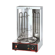 Vertical Grill Doner Grill 3KW Grill Machine Electric Gyro Machine Gyro Grill Doner Machine Chicken Grill BBQ Table Grill Temperature Adjustable 50-300°C 6 RPM Silver