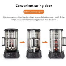 1380W Smokeless Electric Barbecue Grill, Constant Temperature 200°C, Adjustable Timing, for Kebabs, Sweet Potato and Turkey