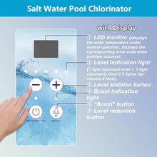 Saltwater Chlorinator 20g/H Automatic Cleaning Pool Salt Chlorinator | Swimming Pool Chlorine Machine for Inground Pools | Salt Chlorine Generator for Spa - Water Level Detection,EC-12