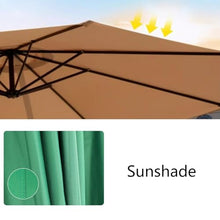GYYDXXFC Table Market Umbrella, Patio Umbrella, Outdoor Sunshade Umbrella, With Push Button Tilt/Crank For Garden, Deck, Backyard, Pool(Beige,2.7m/8.8ft)