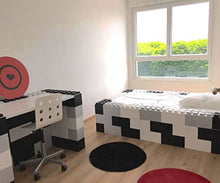 EverBlock King Bed Frame Kit | 6’ 6" x 7' x 1’ 7” | Modular Beds, Frames & Headboards | Giant Building Blocks | Easy to Connect & Reuse | Indoor & Outdoor Use | Blue