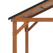 Outsunny 11' x 12' Hardtop Gazebo with Wooden Frame and Asphalt Roof Brown
