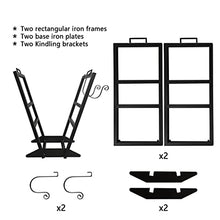 DJVHSRI Iron Wood Storage Rack Firewood Rack Firewood Support Rack Wood Stacking Rack Shelf Bracket,