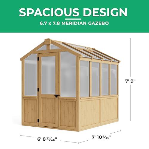 Yardistry 6.7' x 7.8' Meridian Greenhouse Beige