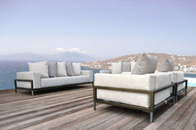 Solis Patio Nubis Deep Seated Loveseat Cream/Grey/Black/Silver/Natural/Gold